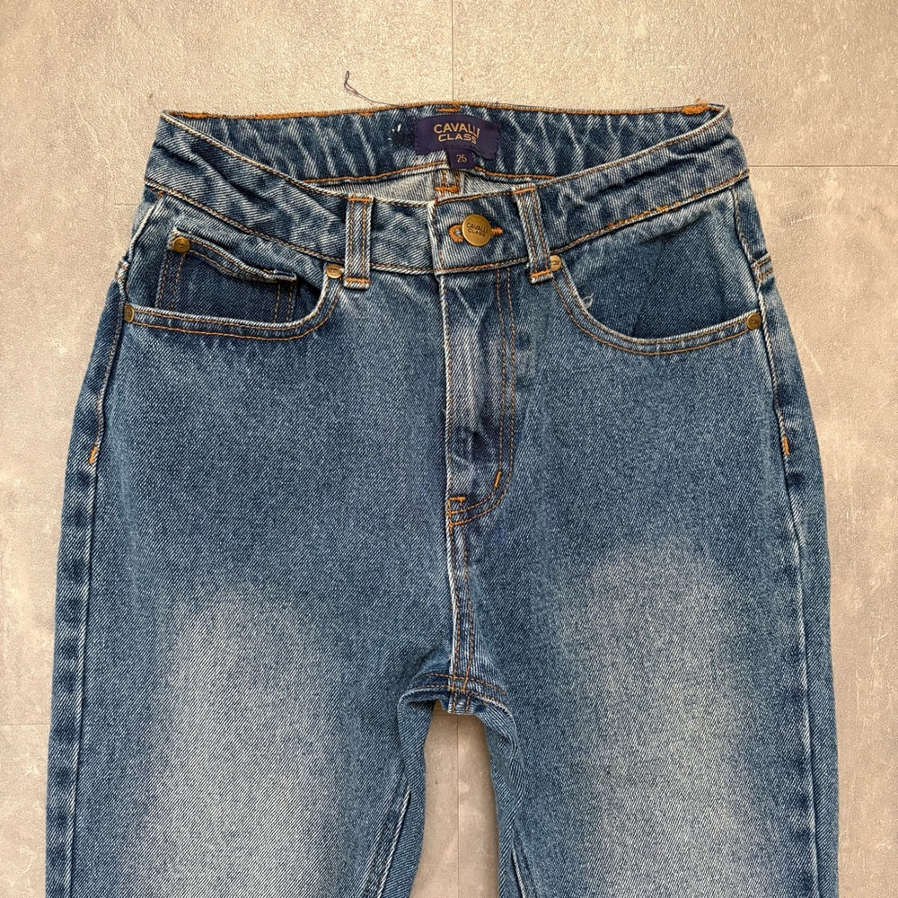ROBERTO CAVALLI Class High Rise Cropped‎ Straight Leg Jeans Size 25 NWT - Picture 3 of 7
